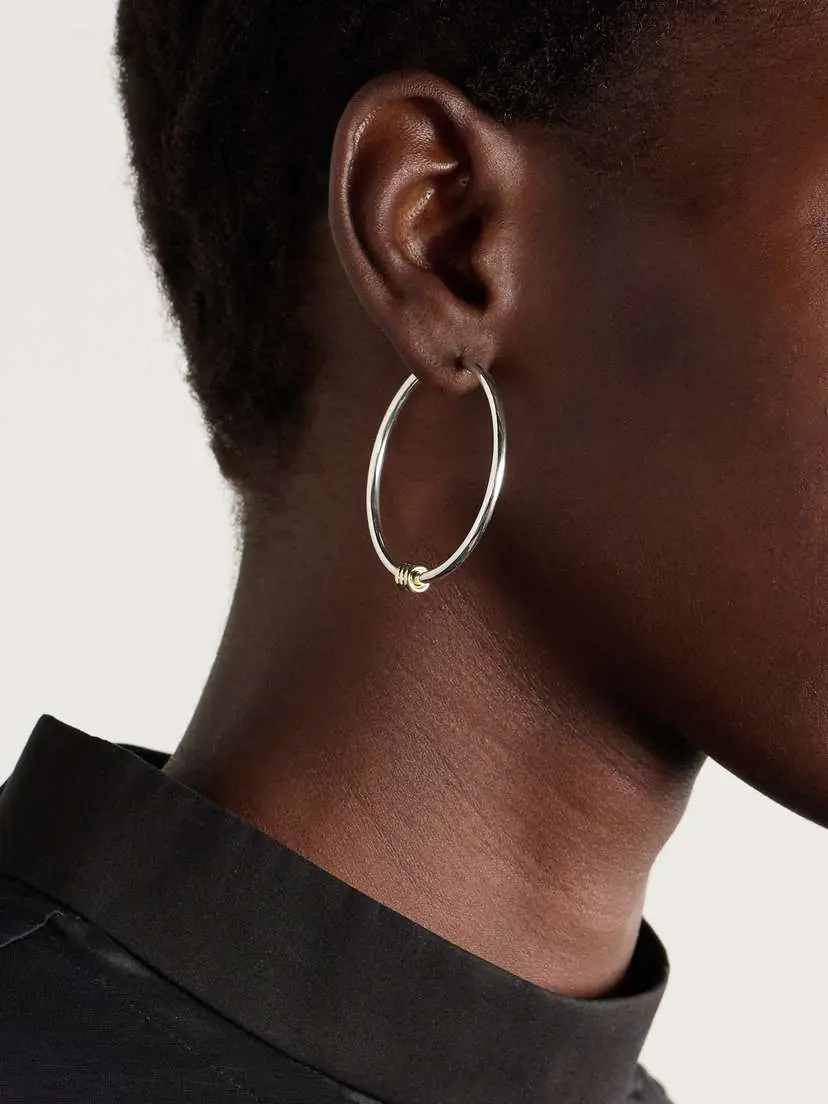 Spinelli Kilcollin Pegasus Sterling Silver And 18-karat Gold Hoop Earrings | Thumbnail 2 Spinelli Kilcollin Pegasus Sterling Silver And 18-karat Gold Hoop Earrings | Thumbnail 2