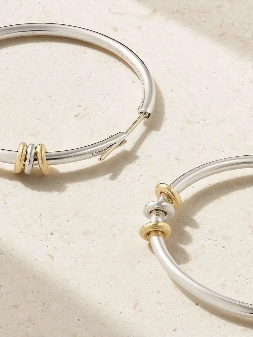 Spinelli Kilcollin Pegasus Sterling Silver And 18-karat Gold Hoop Earrings | Thumbnail 3 Spinelli Kilcollin Pegasus Sterling Silver And 18-karat Gold Hoop Earrings | Thumbnail 3
