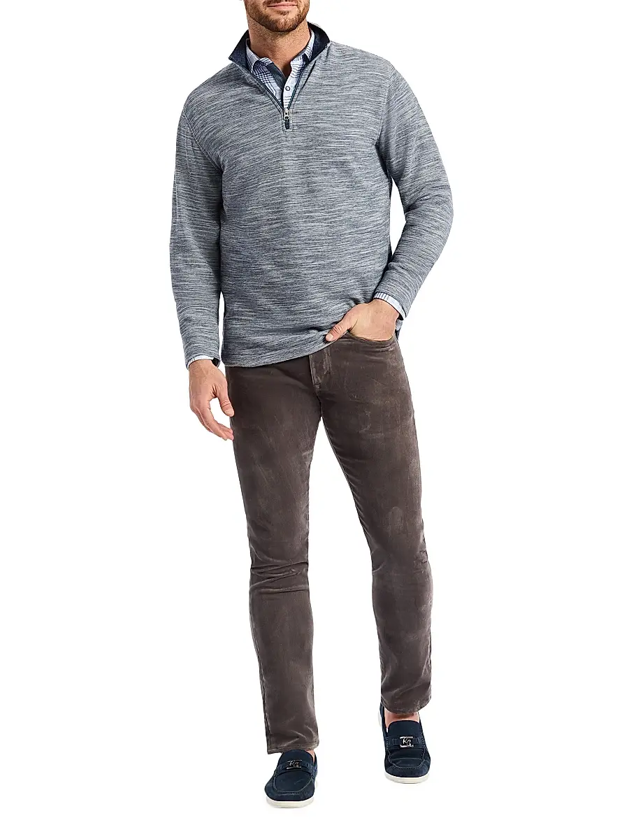 Robert Graham Men's Ledson Cotton Quarter-Zip Top | Thumbnail 2 Robert Graham Men's Ledson Cotton Quarter-Zip Top | Thumbnail 2