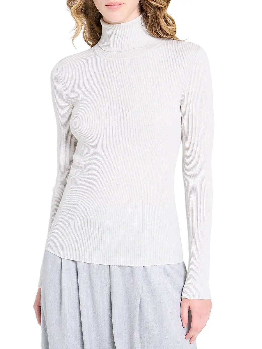 TWP Women's Rib-Knit Wool Turtleneck | Thumbnail 3 TWP Women's Rib-Knit Wool Turtleneck | Thumbnail 3