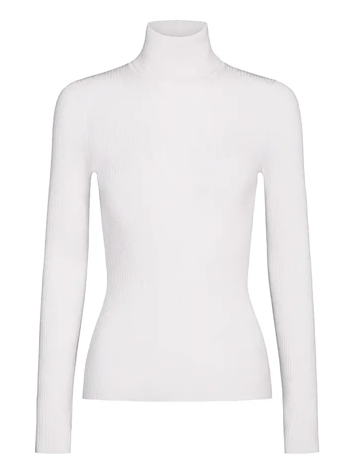 Women's Rib-Knit Wool Turtleneck