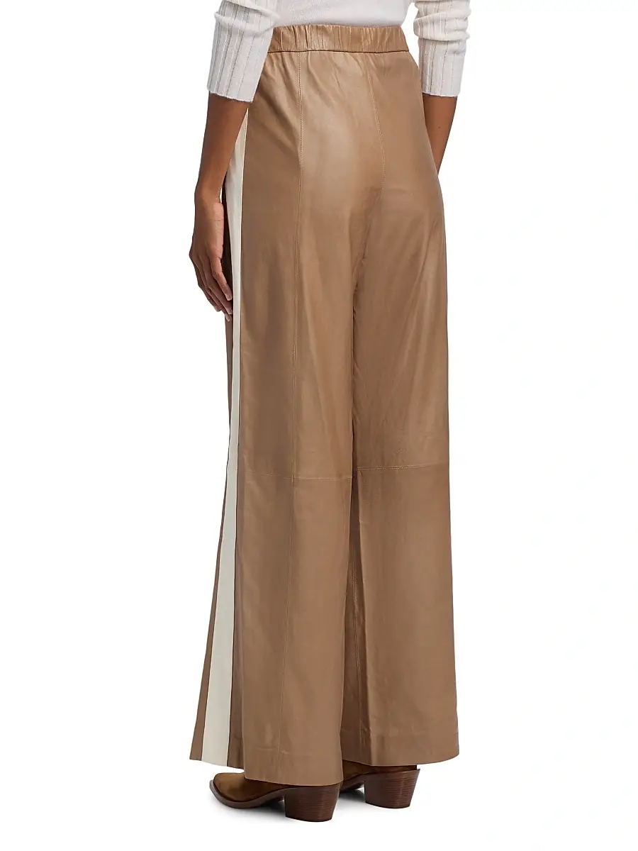 TWP Women's Eva Tux Leather Wide-Leg Pants - Kelp Bone | Thumbnail 5 TWP Women's Eva Tux Leather Wide-Leg Pants - Kelp Bone | Thumbnail 5