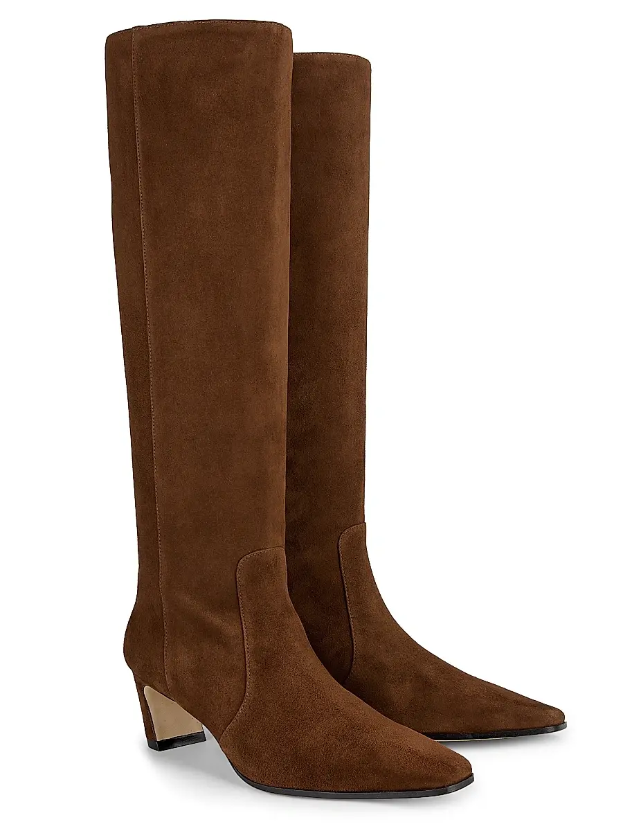 Stuart Weitzman Women's Stassi 50MM Suede Boots | Thumbnail 2