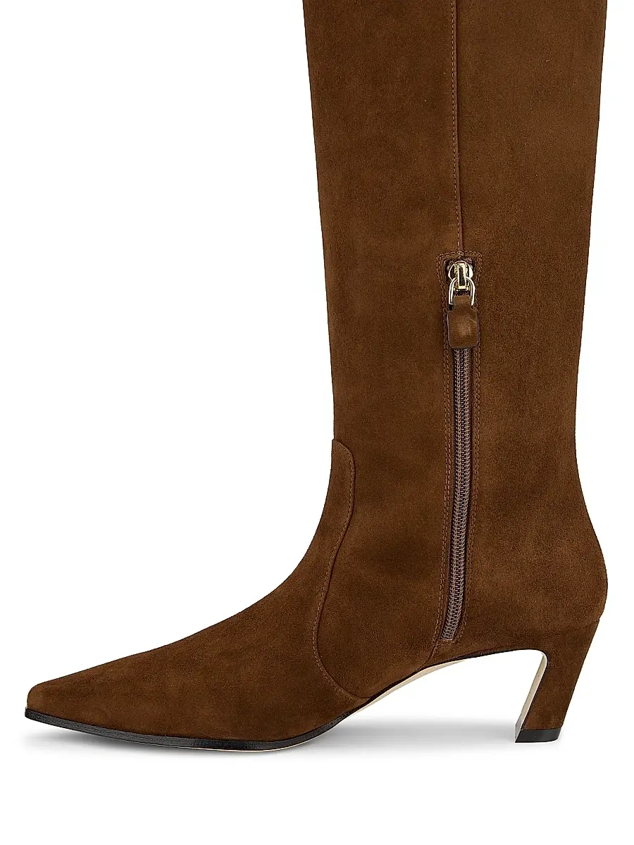 Stuart Weitzman Women's Stassi 50MM Suede Boots | Thumbnail 5