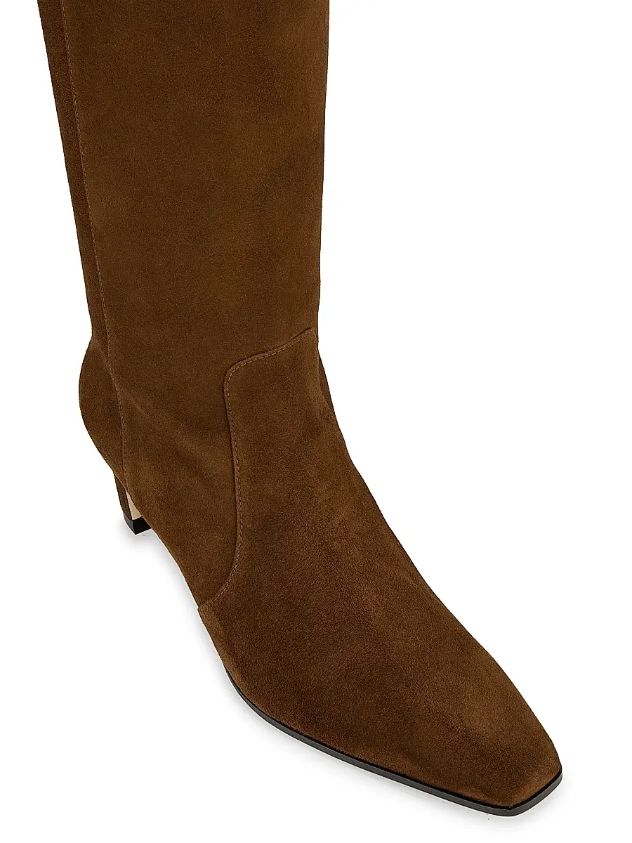 Stuart Weitzman Women's Stassi 50MM Suede Boots | Thumbnail 6