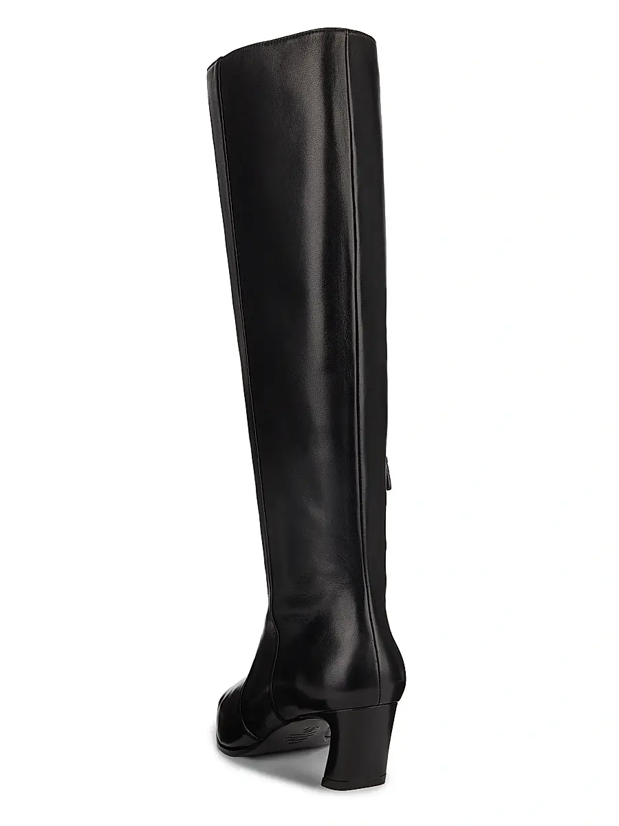 Stuart Weitzman Women's Stassi 50MM Leather Boots | Thumbnail 3 Stuart Weitzman Women's Stassi 50MM Leather Boots | Thumbnail 3
