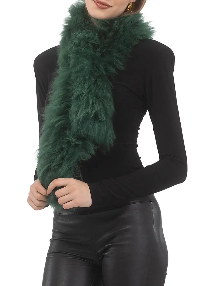 Gorski Women's Select Lamb Pull-through Scarf | Thumbnail 2