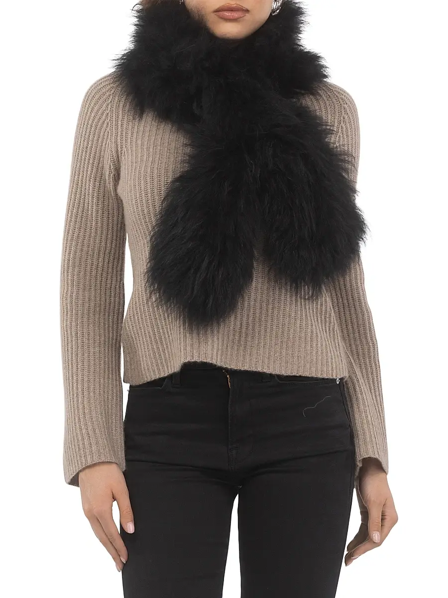 Gorski Women's Select Lamb Pull-through Scarf | Thumbnail 4