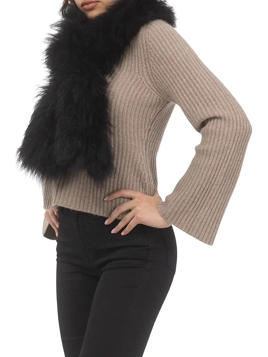 Gorski Women's Select Lamb Pull-through Scarf | Thumbnail 5