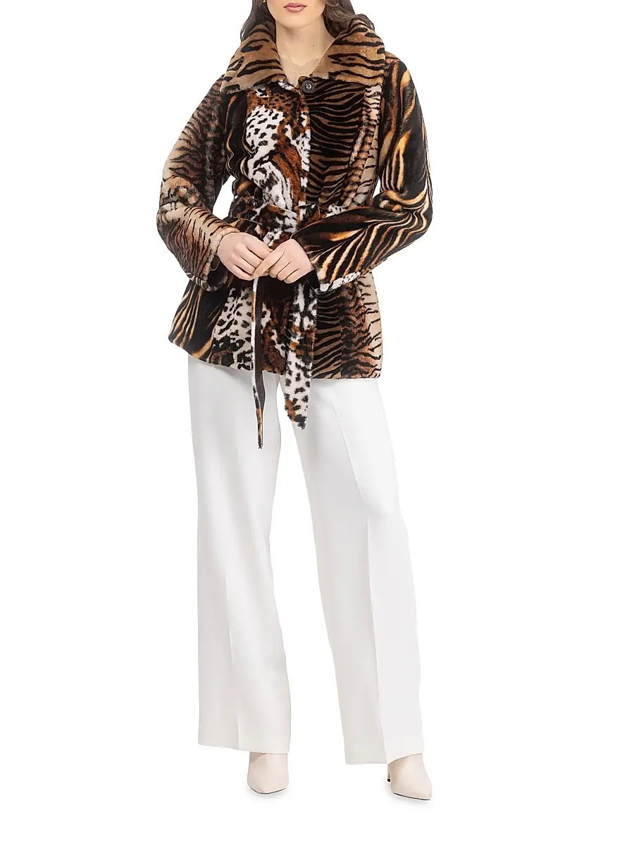 Gorski Women's Select Shearling Lamb Jacket Belt | Thumbnail 5 Gorski Women's Select Shearling Lamb Jacket Belt | Thumbnail 5