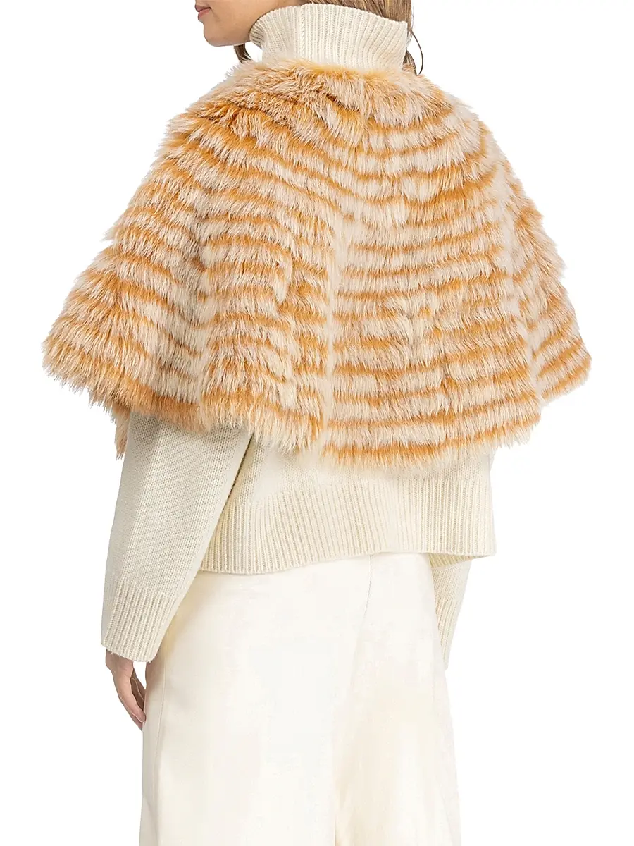 Gorski Women's Toscana Shearling Lamb Layered Capelet | Thumbnail 4