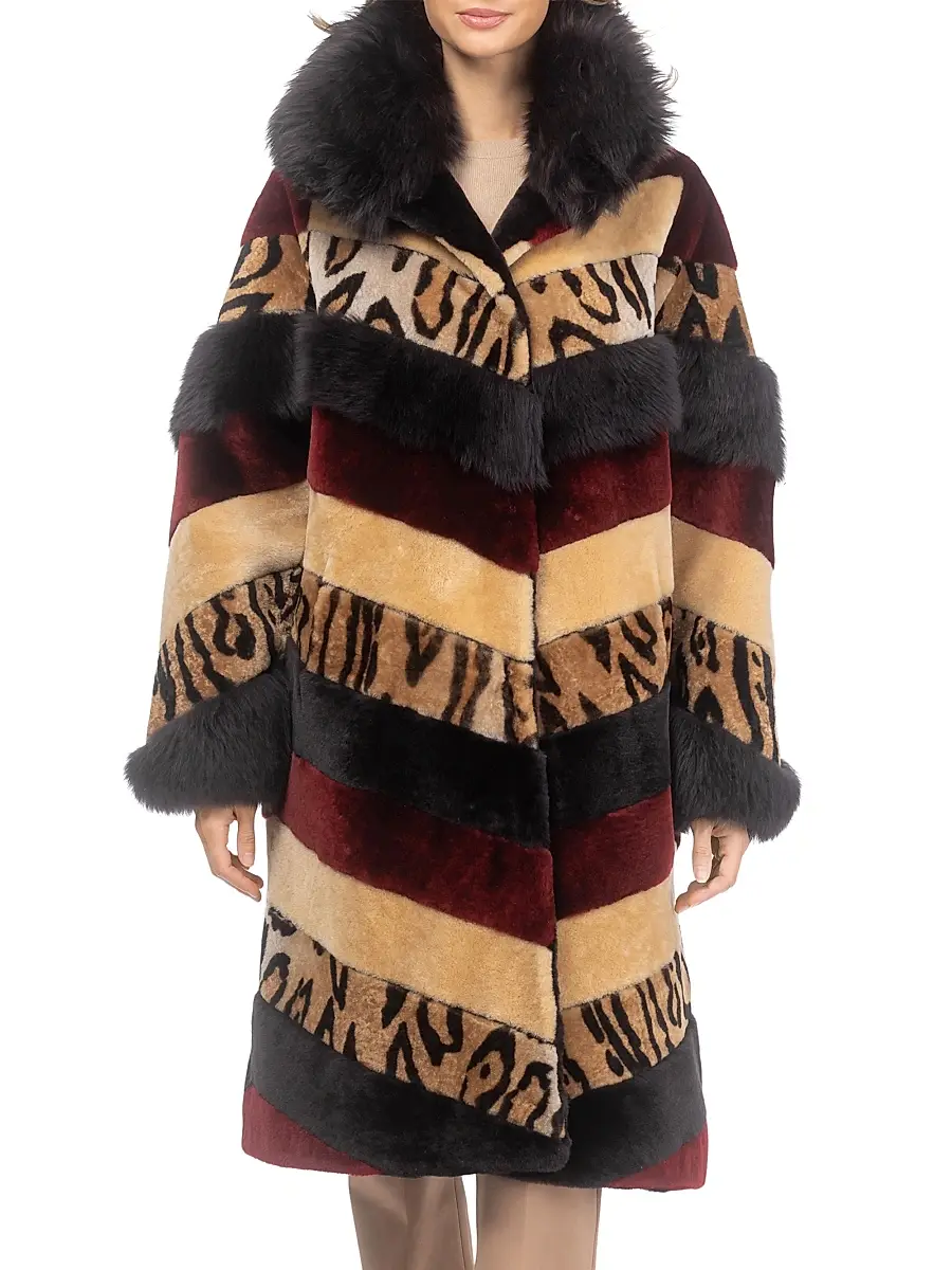 Gorski Women's Merino Shearling Lamb and Merinillo Shearling Lamb Short Coat | Thumbnail 2