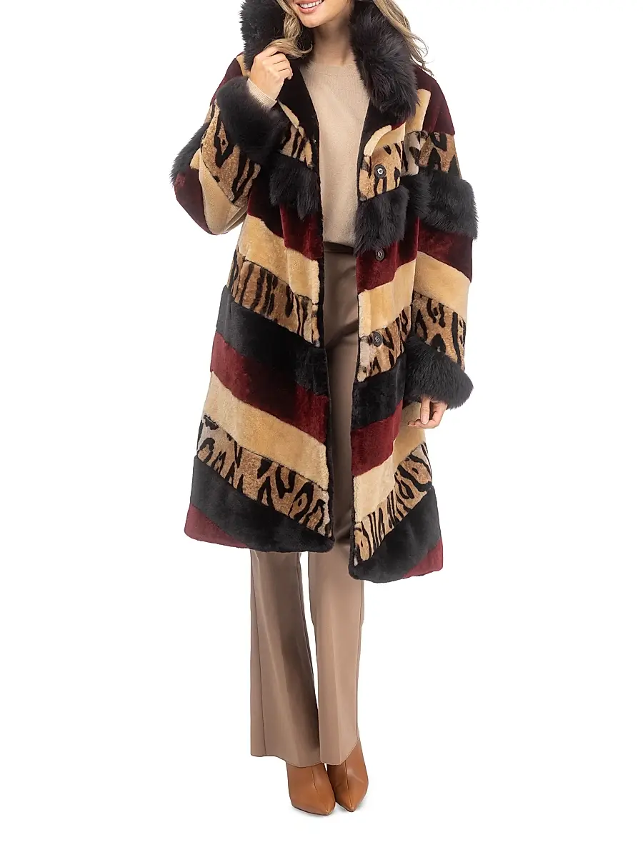 Gorski Women's Merino Shearling Lamb and Merinillo Shearling Lamb Short Coat | Thumbnail 5