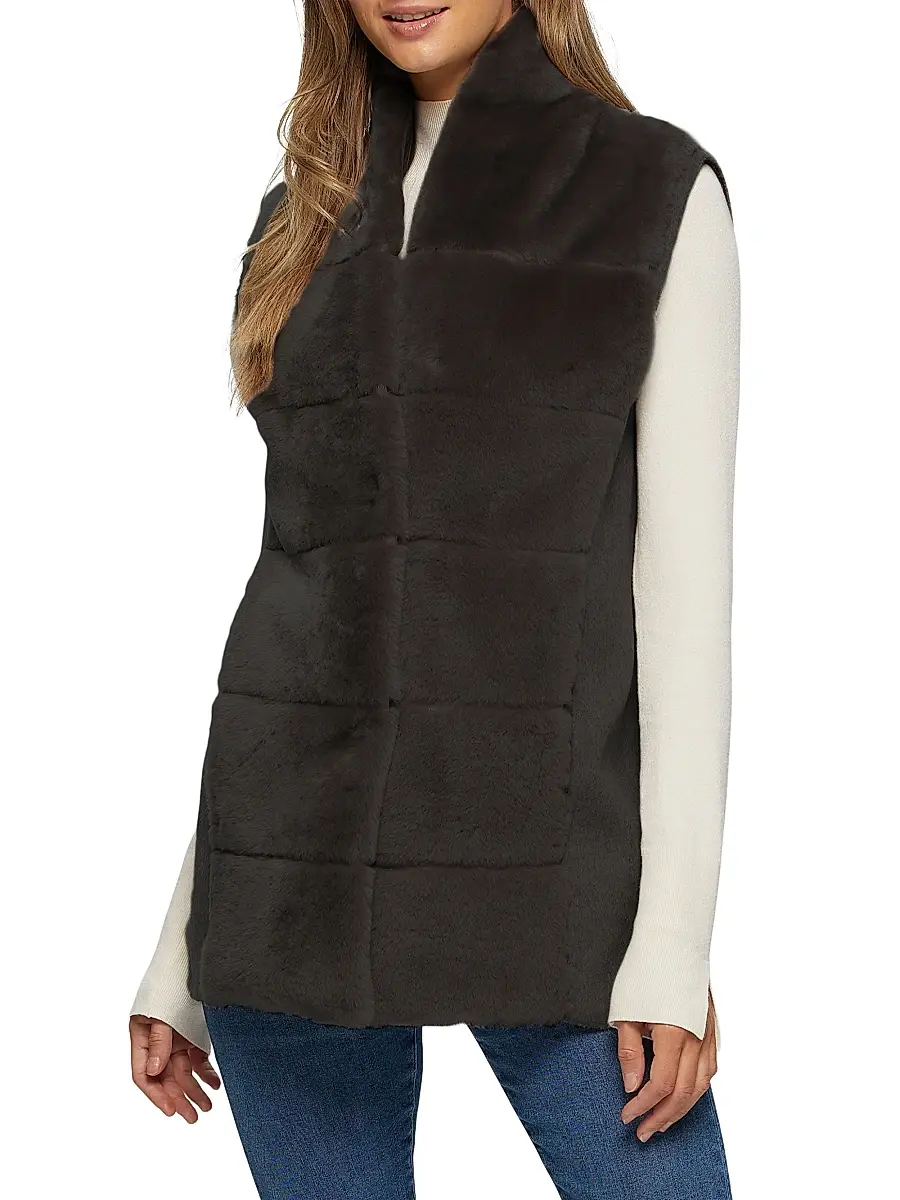 Gorski Women's Shearling Lamb Vest | Thumbnail 2