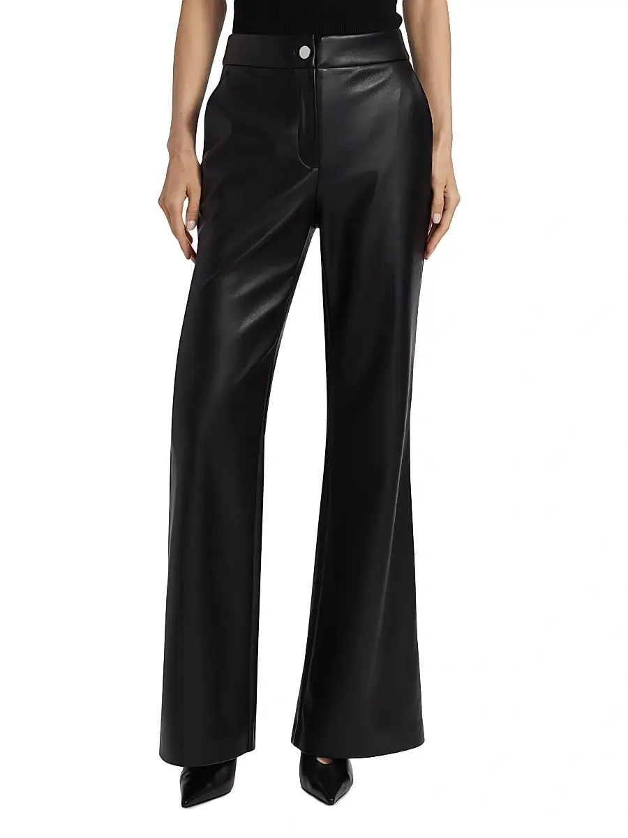 Toccin Women's Gaia Flared Faux Leather Pants | Thumbnail 3 Toccin Women's Gaia Flared Faux Leather Pants | Thumbnail 3