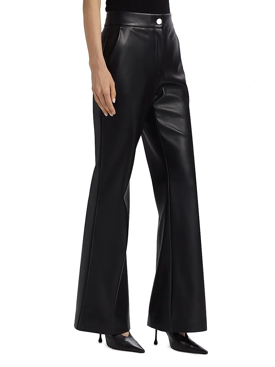 Toccin Women's Gaia Flared Faux Leather Pants | Thumbnail 4 Toccin Women's Gaia Flared Faux Leather Pants | Thumbnail 4