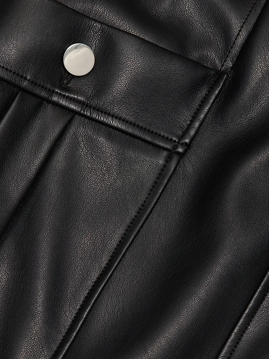 Toccin Women's Fallon Faux Leather Cargo Midi-Skirt | Thumbnail 7 Toccin Women's Fallon Faux Leather Cargo Midi-Skirt | Thumbnail 7