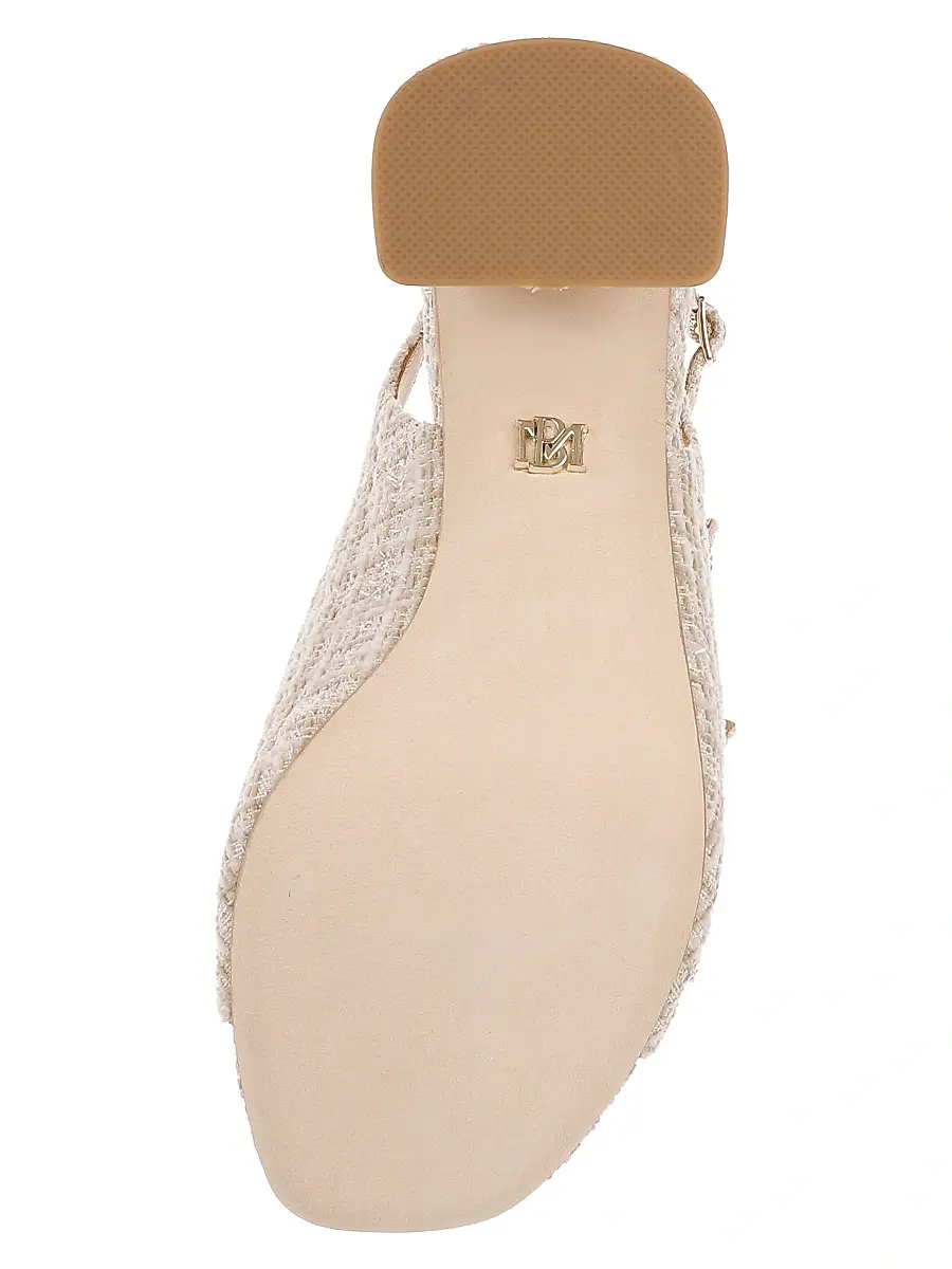 BADGLEY MISCHKA Women's Vella 85MM Tweed Block-Heel Sandals | Thumbnail 6