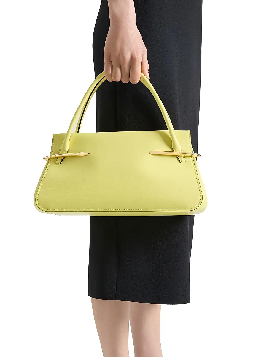 Givenchy Women's Pinch Top Handle Bag in Leather - Acid Yellow | Thumbnail 2