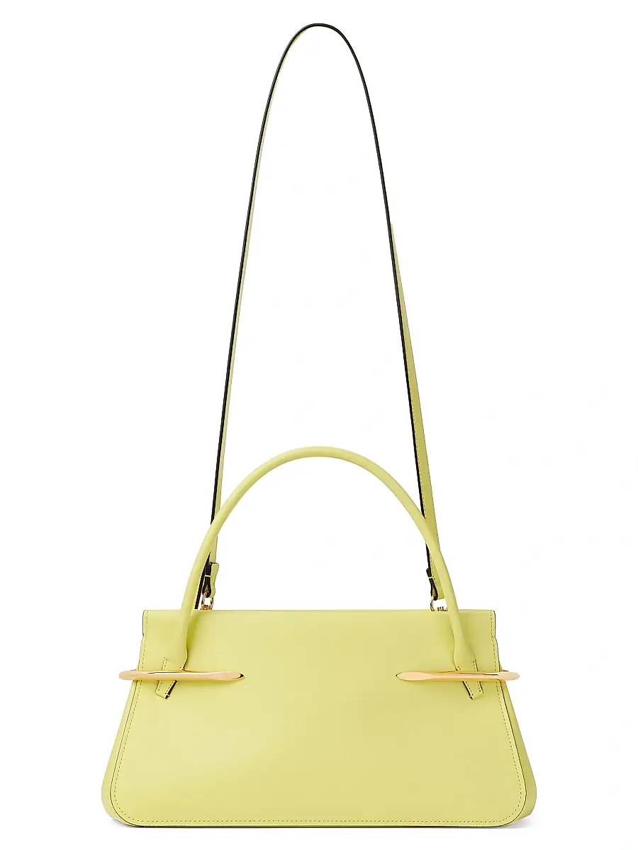 Givenchy Women's Pinch Top Handle Bag in Leather - Acid Yellow | Thumbnail 3