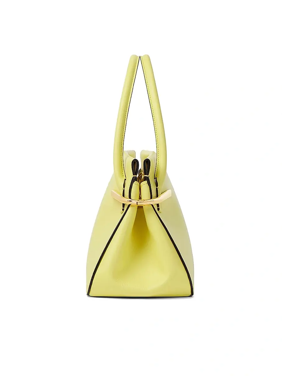 Givenchy Women's Pinch Top Handle Bag in Leather - Acid Yellow | Thumbnail 4