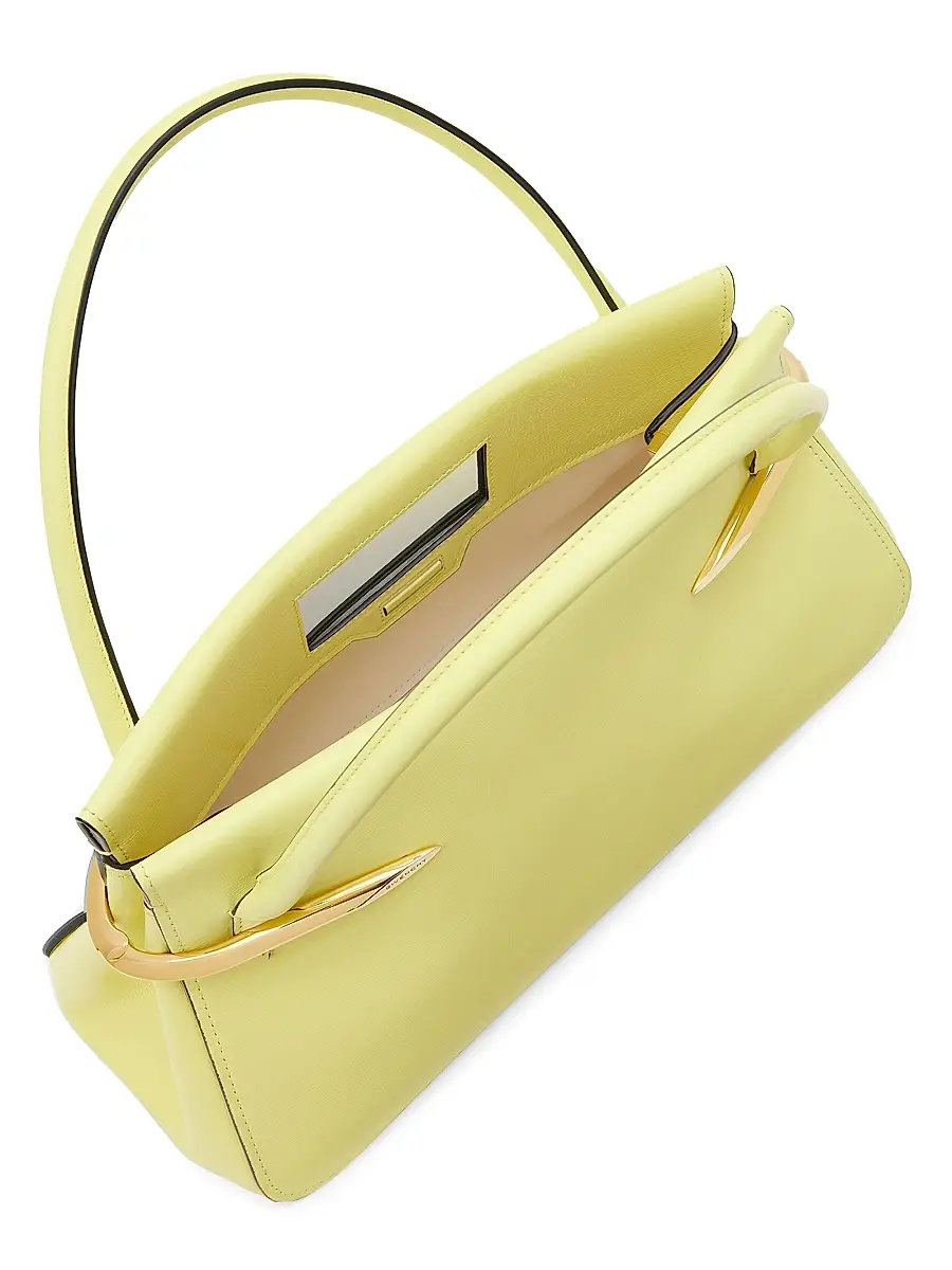 Givenchy Women's Pinch Top Handle Bag in Leather - Acid Yellow | Thumbnail 5