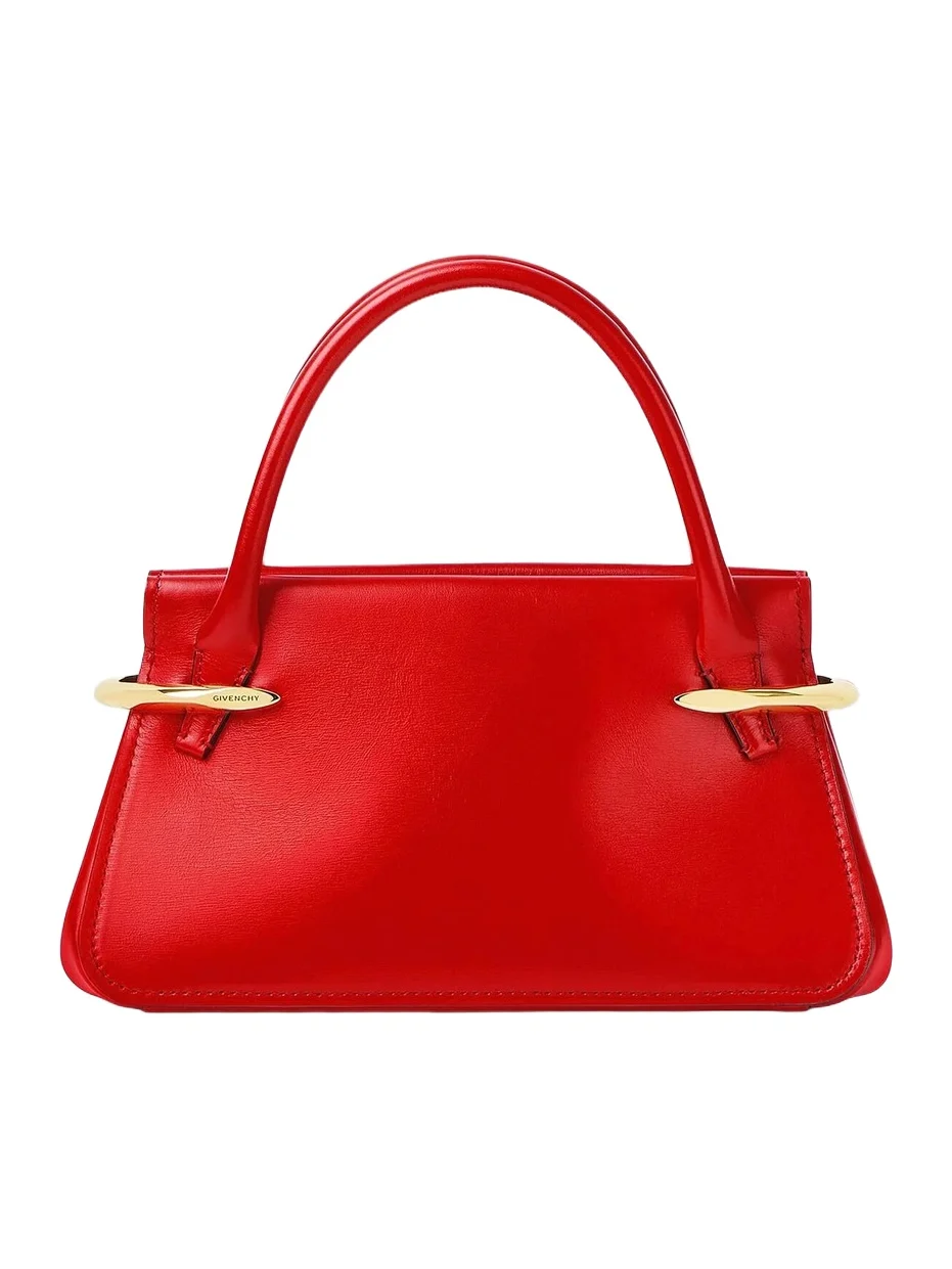 Givenchy Women's Mini Pinch Top Handle Bag in Leather - Deep Red
