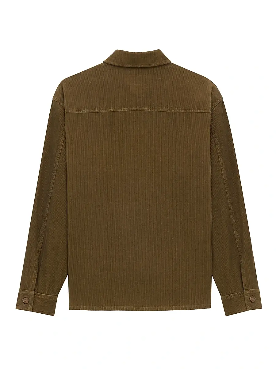 Saint Laurent Men's Overshirt in Corduroy - Hunting Kaki | Thumbnail 2 Saint Laurent Men's Overshirt in Corduroy - Hunting Kaki | Thumbnail 2