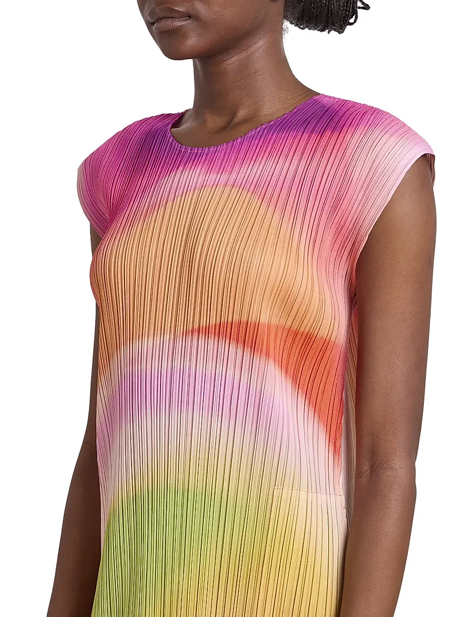 Pleats Please Issey Miyake Women's Groove Pleated Ombré Midi-Dress - Bright Pink | Thumbnail 6 Pleats Please Issey Miyake Women's Groove Pleated Ombré Midi-Dress - Bright Pink | Thumbnail 6