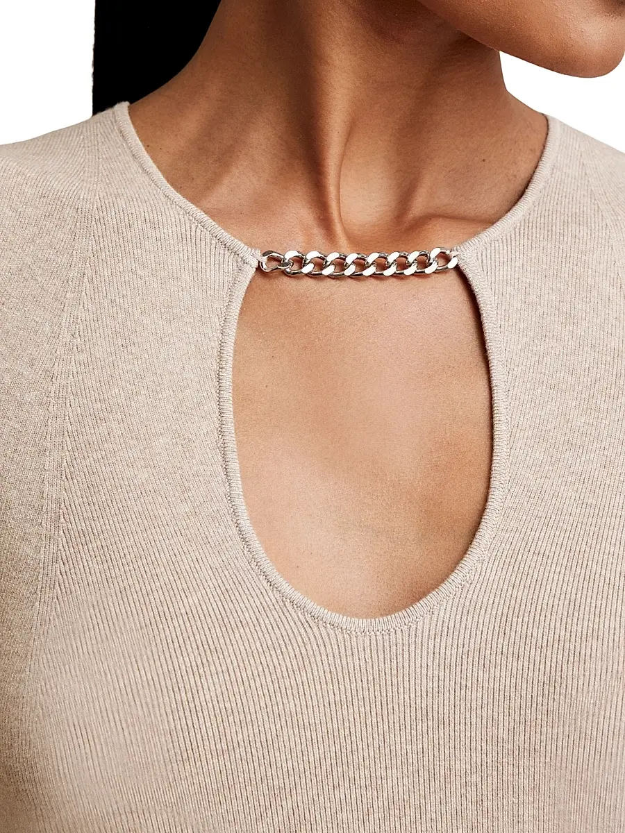Reiss Women's Nola Sleeveless Knit Midi-Dress | Thumbnail 4