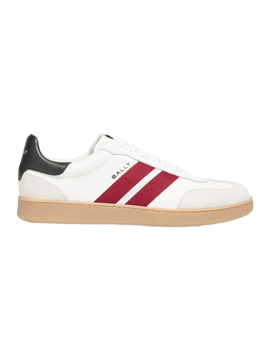 BALLY Men's Men's Retro Crest Roget Sneakers - White Black Red