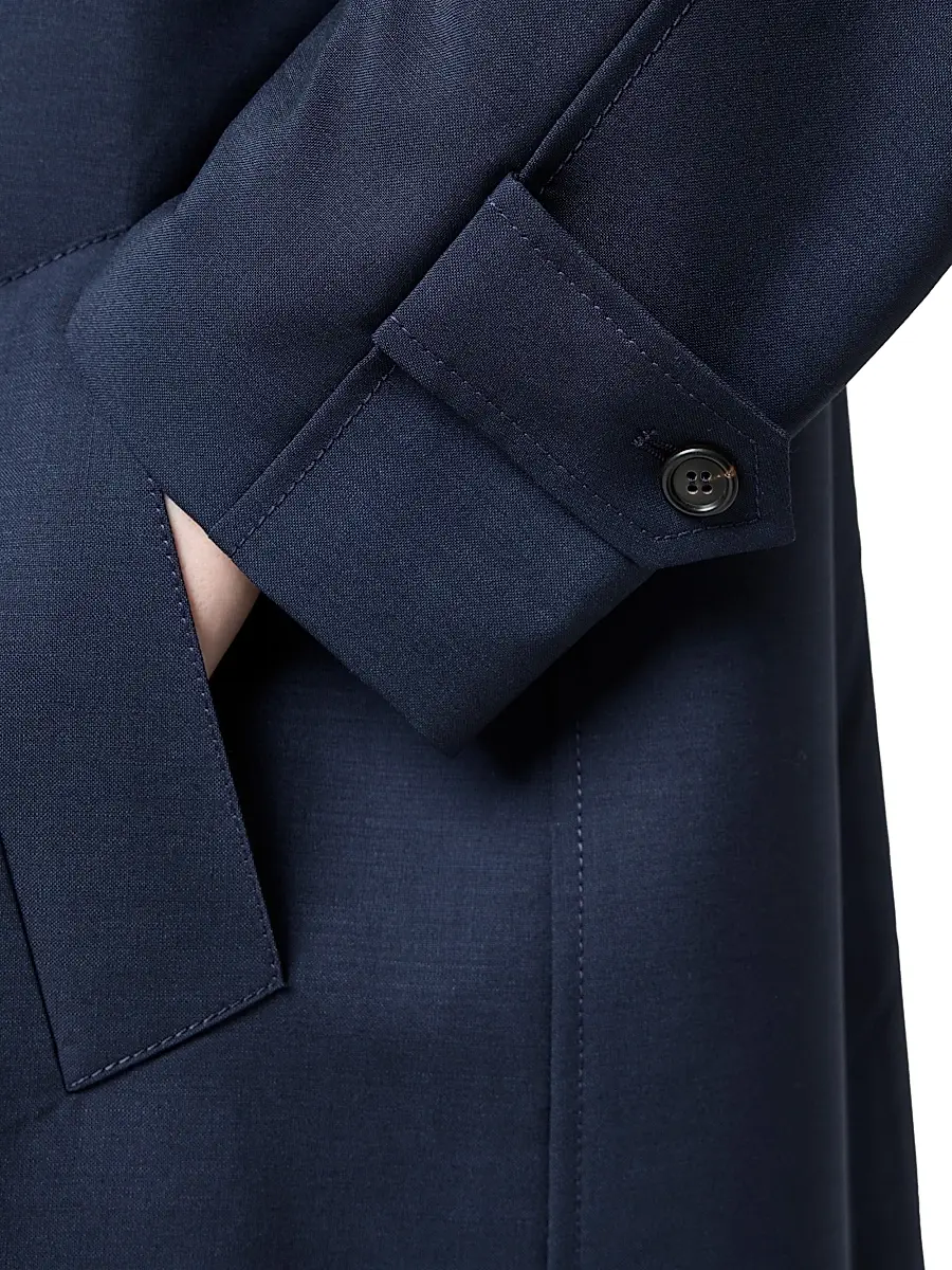 Miu Miu Women's Single Breasted Kid Mohair Coat - Blue | Thumbnail 5 Miu Miu Women's Single Breasted Kid Mohair Coat - Blue | Thumbnail 5