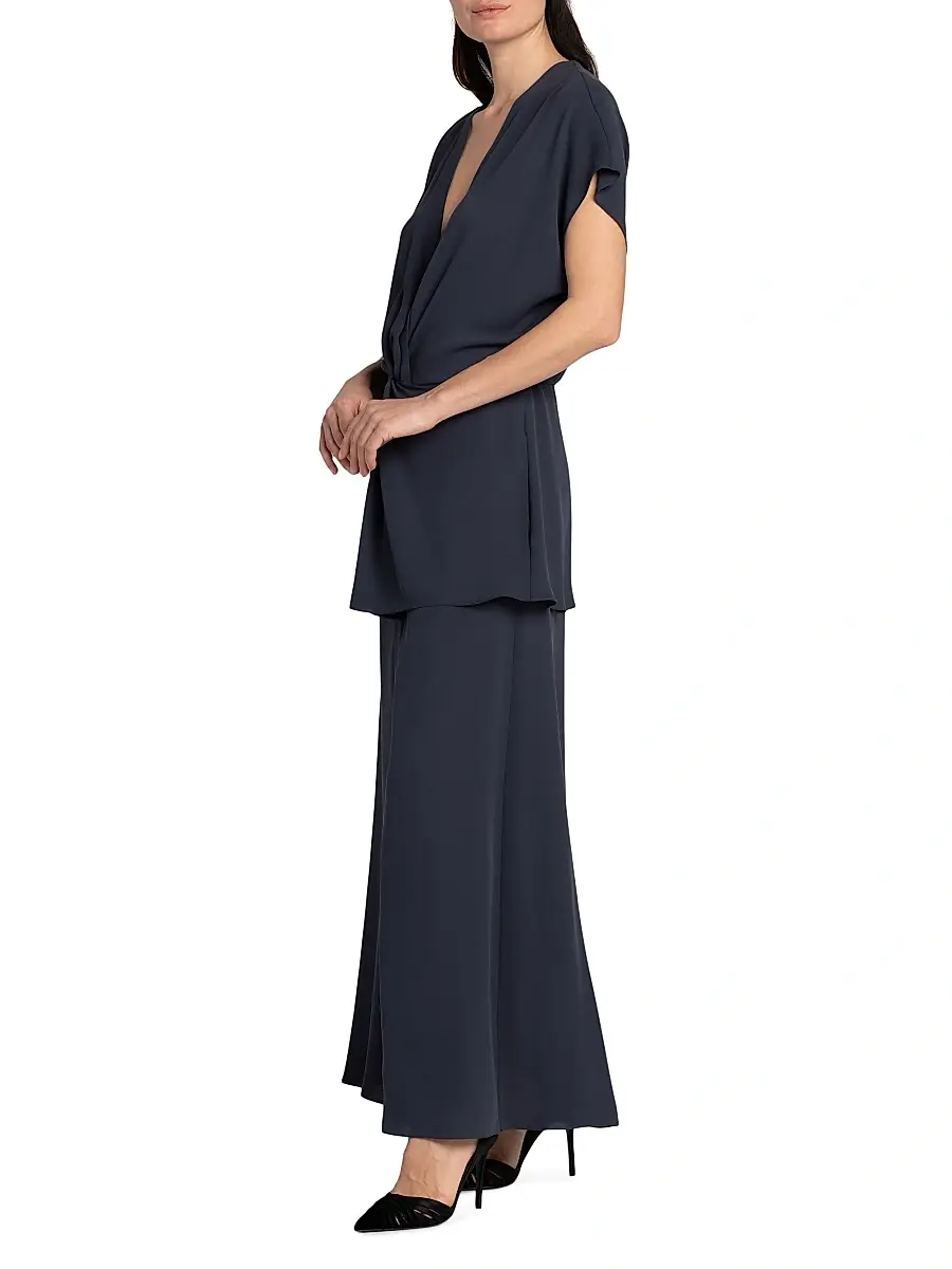 Giorgio Armani Women's Twist Silk Layered Maxi Dress | Thumbnail 4 Giorgio Armani Women's Twist Silk Layered Maxi Dress | Thumbnail 4