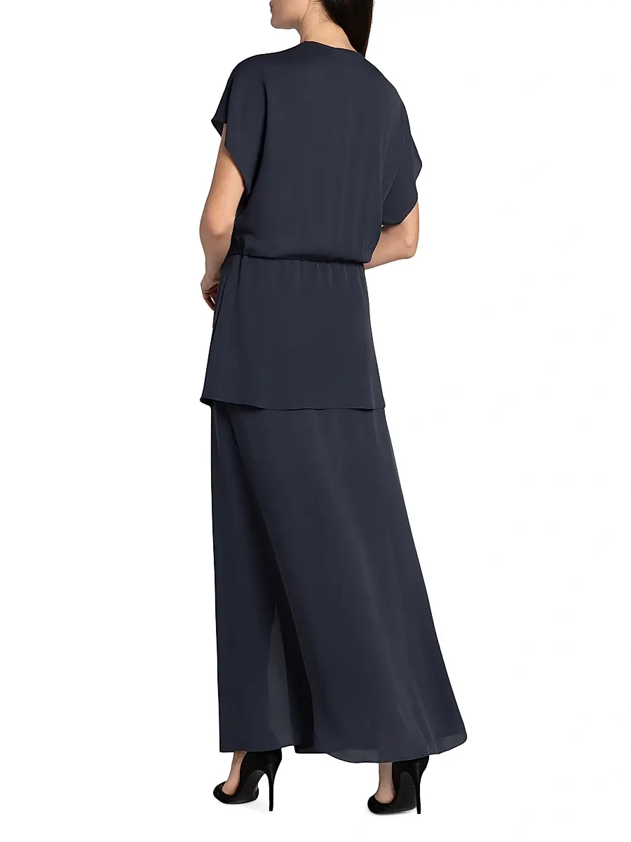 Giorgio Armani Women's Twist Silk Layered Maxi Dress | Thumbnail 5 Giorgio Armani Women's Twist Silk Layered Maxi Dress | Thumbnail 5