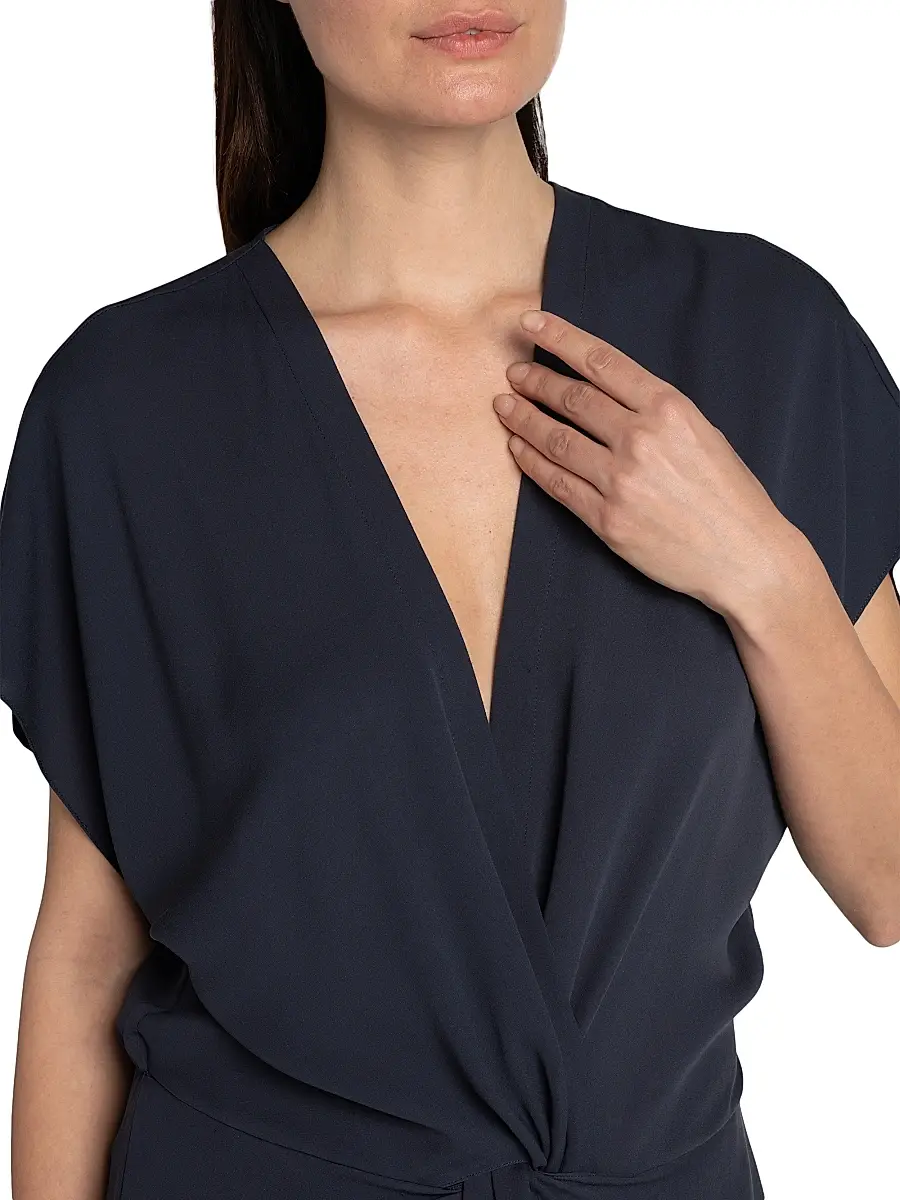 Giorgio Armani Women's Twist Silk Layered Maxi Dress | Thumbnail 6 Giorgio Armani Women's Twist Silk Layered Maxi Dress | Thumbnail 6