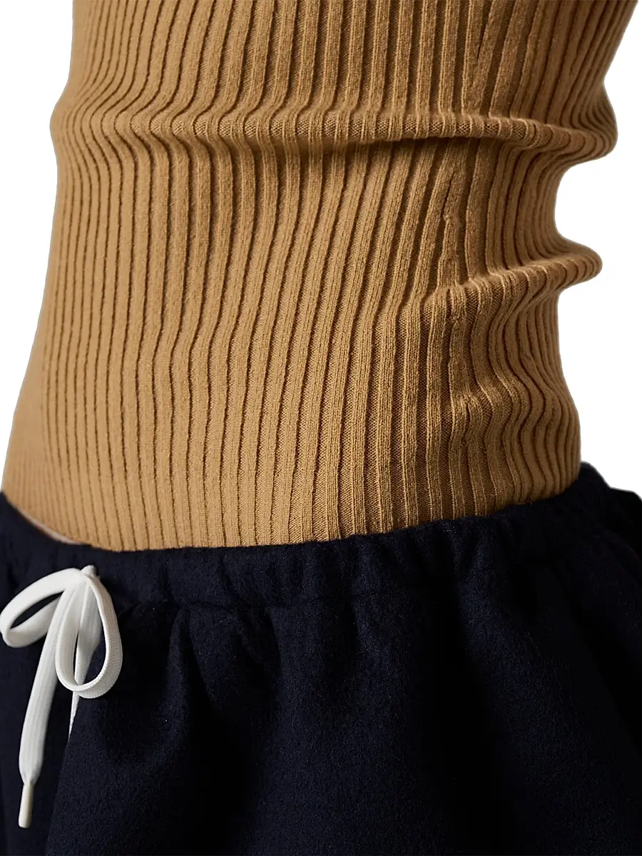 Miu Miu Women's Ribbed Knit Cashmere Polo Sweater - Beige Khaki | Thumbnail 5 Miu Miu Women's Ribbed Knit Cashmere Polo Sweater - Beige Khaki | Thumbnail 5