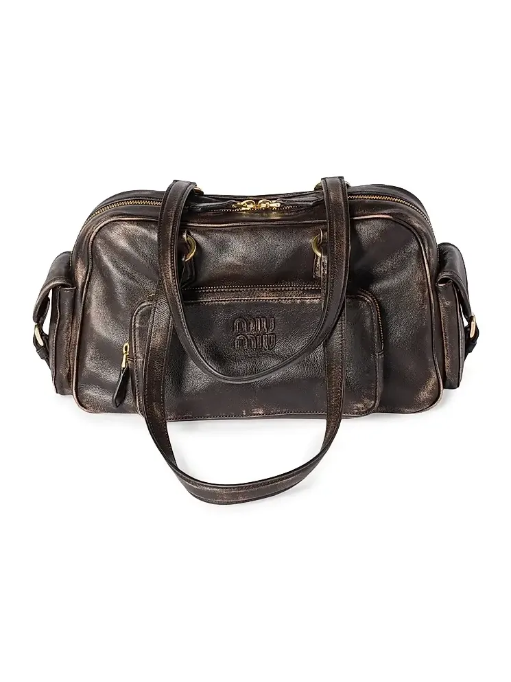 Women's Pocket Nappa Leather Shoulder Bag Women's Pocket Nappa Leather Shoulder Bag