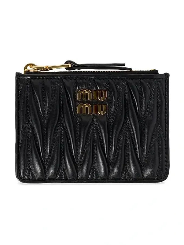 Women's Matelassé Nappa Leather Card Holder