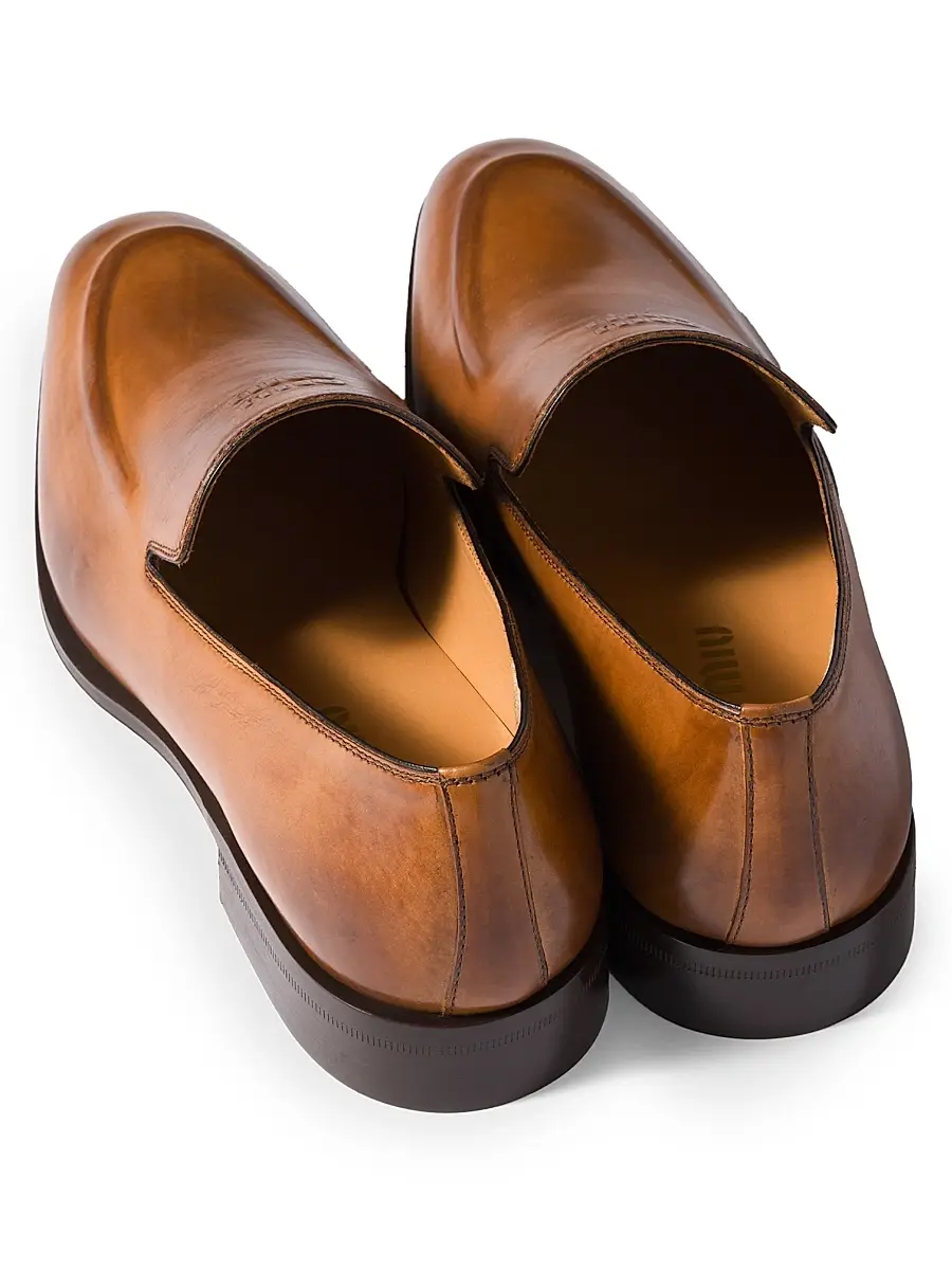 Miu Miu Women's Leather Loafers - Brown | Thumbnail 3