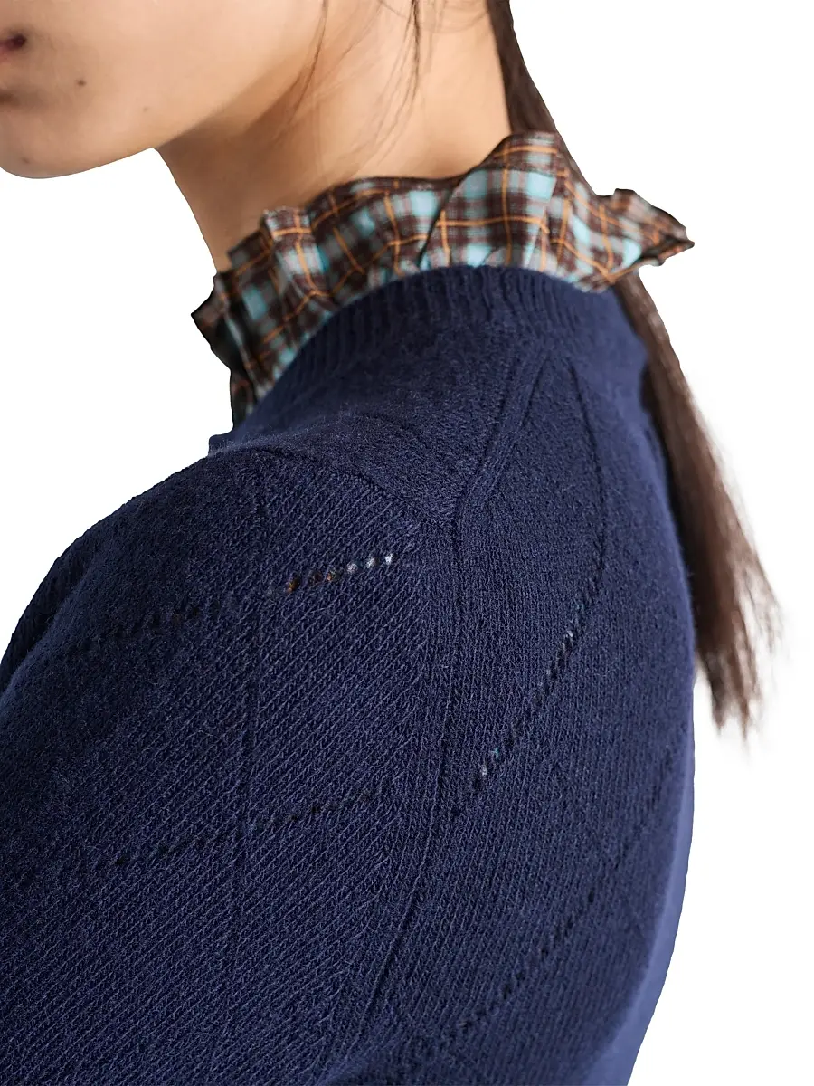 Prada Women's Cashmere Crew-Neck Sweater - Blue | Thumbnail 6 Prada Women's Cashmere Crew-Neck Sweater - Blue | Thumbnail 6