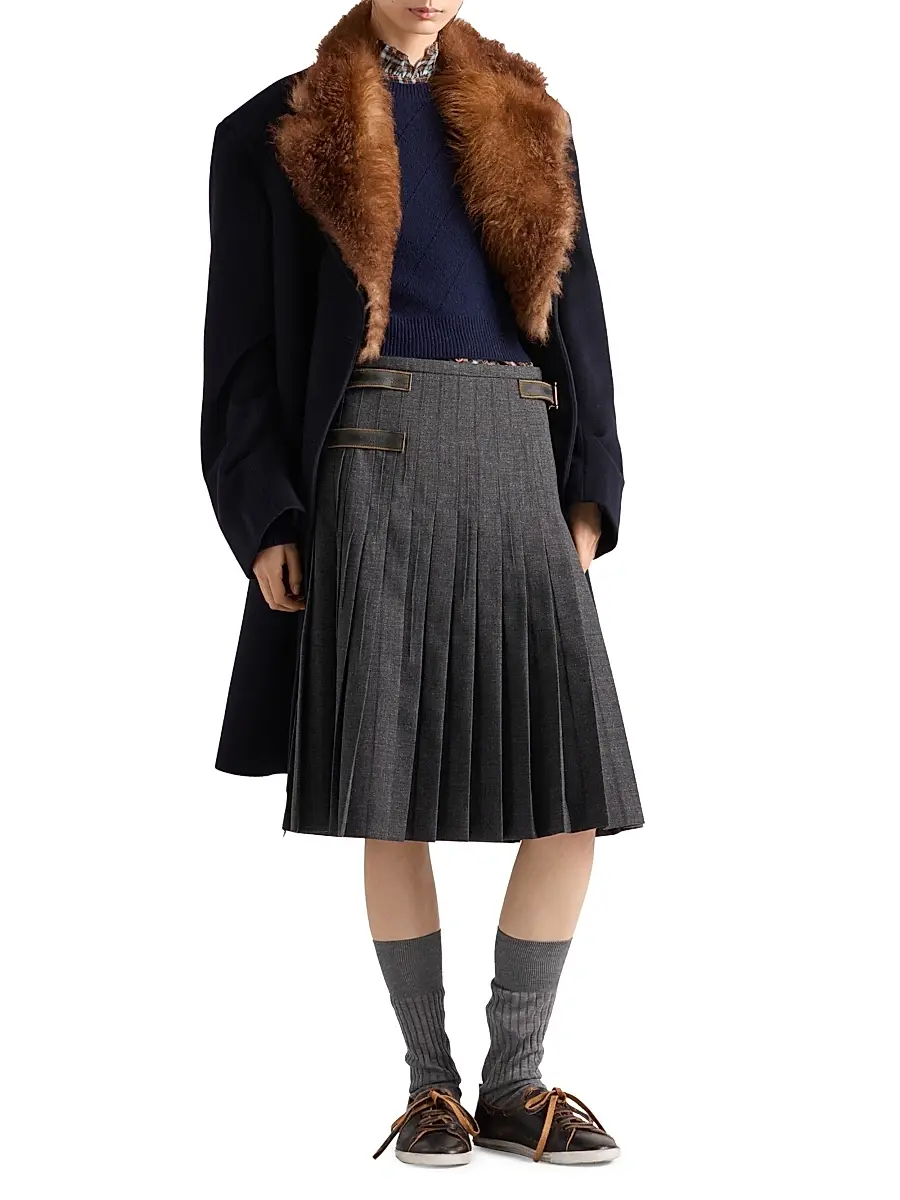 Prada Women's Cashmere Crew-Neck Sweater - Blue | Thumbnail 7 Prada Women's Cashmere Crew-Neck Sweater - Blue | Thumbnail 7