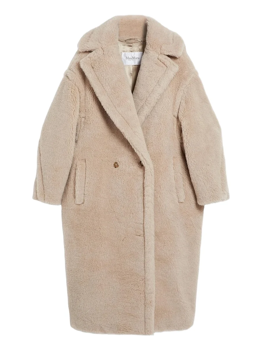 Max Mara Women's Teddy Bear Icon Coat in Alpaca and Wool - Beige