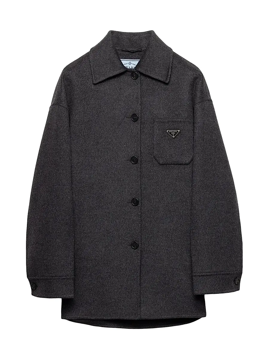 Prada Women's Single-Breasted Double Cashwool Caban Jacket - Grey | Image 1 Prada Women's Single-Breasted Double Cashwool Caban Jacket - Grey | Image 1