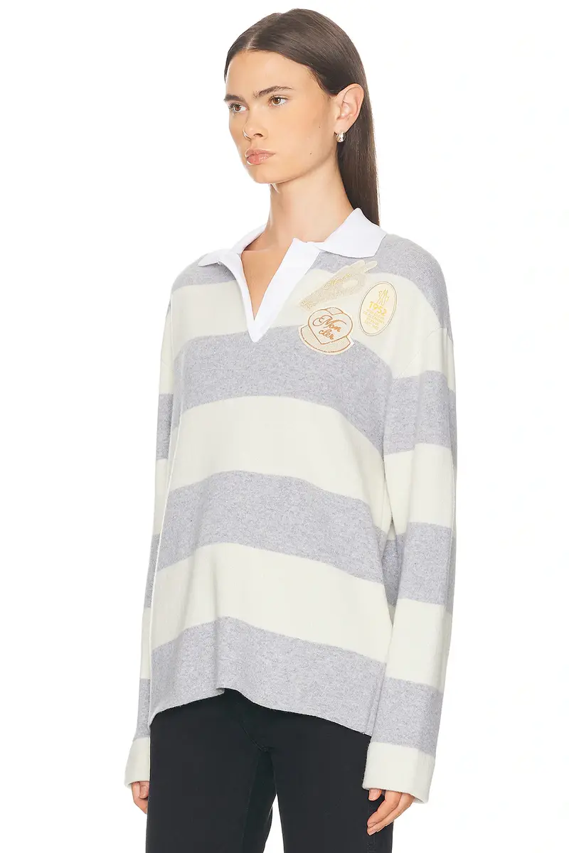 Moncler Long Sleeve Polo Sweater | Thumbnail 2 Moncler Long Sleeve Polo Sweater | Thumbnail 2