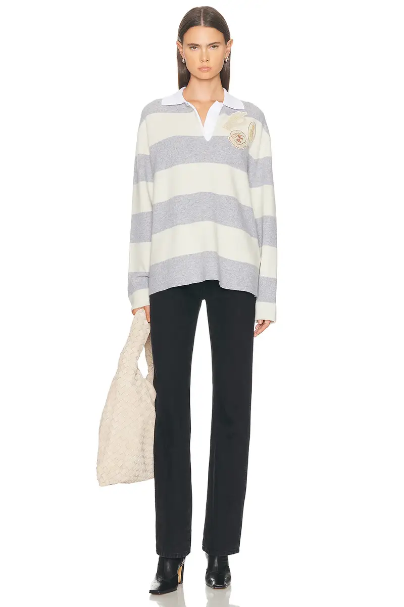 Moncler Long Sleeve Polo Sweater | Thumbnail 4 Moncler Long Sleeve Polo Sweater | Thumbnail 4