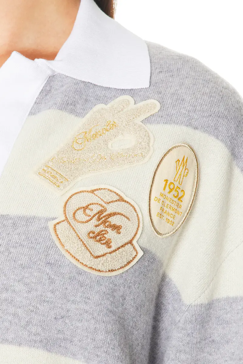 Moncler Long Sleeve Polo Sweater | Thumbnail 5 Moncler Long Sleeve Polo Sweater | Thumbnail 5