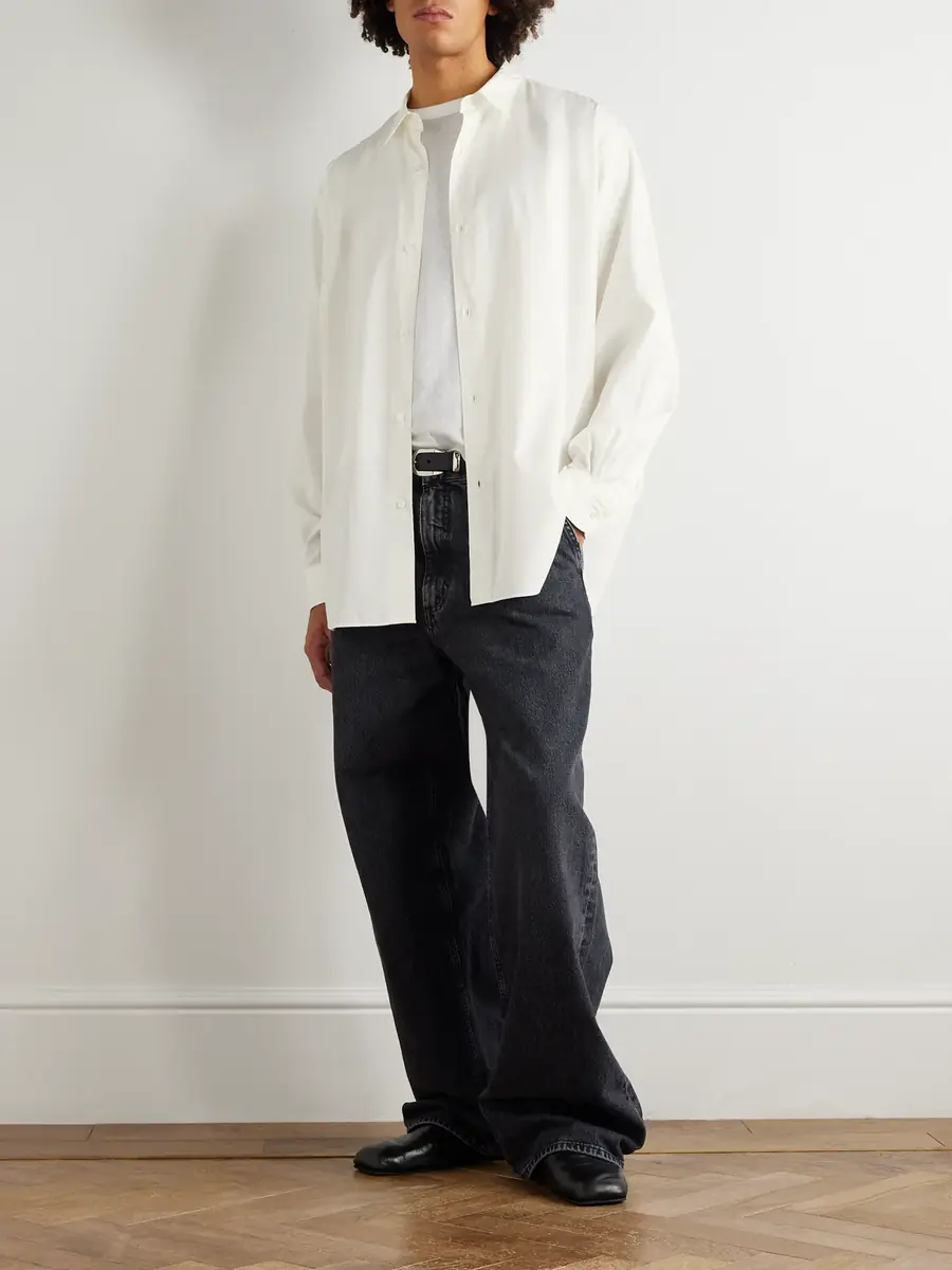A.PRESSE Cotton and Silk-Blend Shirt - Men | Thumbnail 2 A.PRESSE Cotton and Silk-Blend Shirt - Men | Thumbnail 2