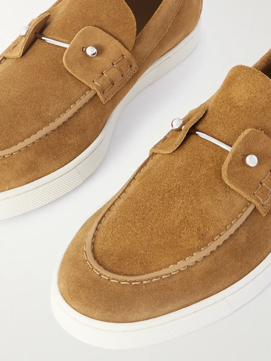 Christian Louboutin Embellished Suede Boat Shoes - Men | Thumbnail 5 Christian Louboutin Embellished Suede Boat Shoes - Men | Thumbnail 5