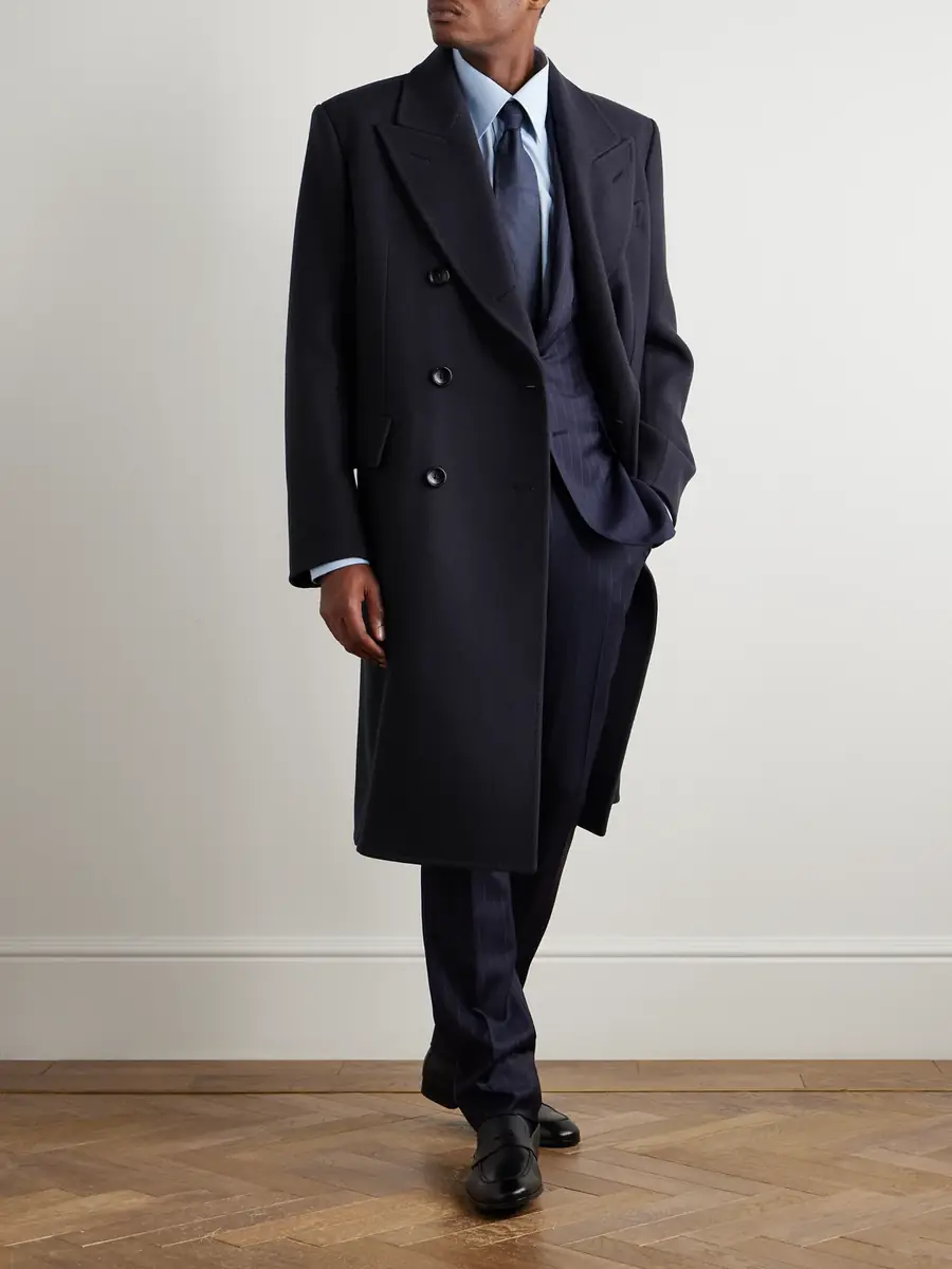 Tom Ford Double-Breasted Wool Overcoat - Men | Thumbnail 2
