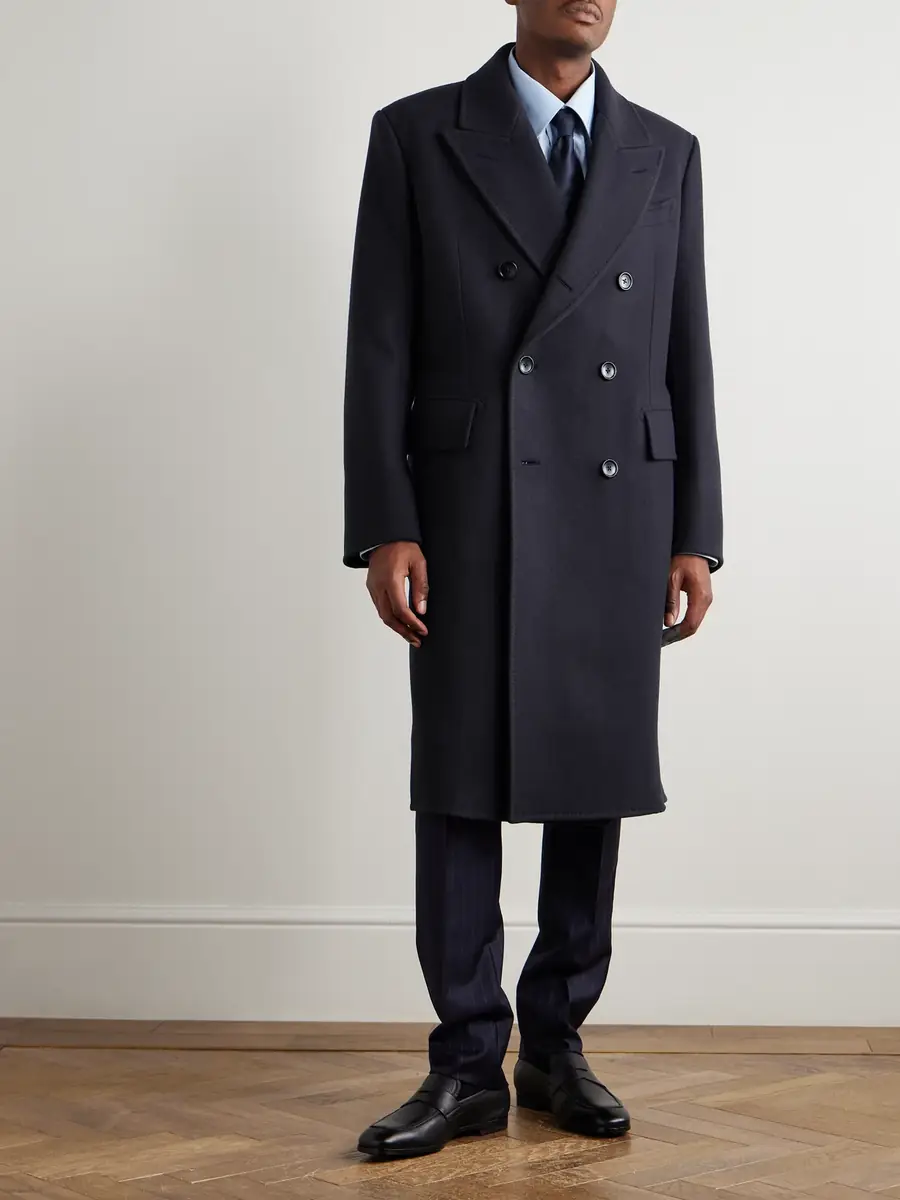 Tom Ford Double-Breasted Wool Overcoat - Men | Thumbnail 3